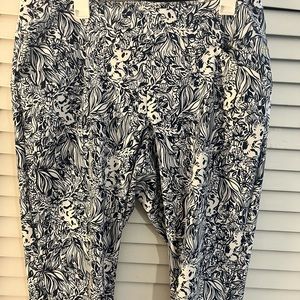 Lilly Pulitzer High Tide Navy Luxletic G’day Mate Koala Golf Pants Size 16